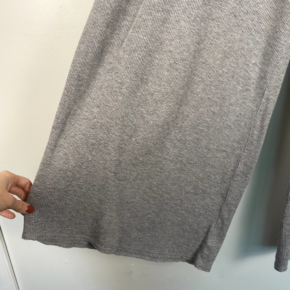 Vintage Victoria's Secret Waffle Knit Wide Leg Crop Fold Over Pants Size Large - Picture 6 of 7